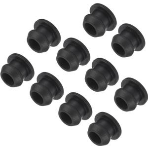 MECCANIXITY Silicone Snap in Locking Hole Plugs,Rubber Panel Seal Cover Flush Type Panel Round for Kitchen Rubber Bulkheads Waterproof Sealing Plugs 8mm/0.3 Inch Diameter Black,Pack of 10