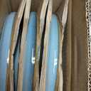 GBHOME Ceramic Dinnerware Sets for 6, 18 Pieces Stoneware Plates and Bowls Sets, Scratch Resistant Dishes, Dishwasher & Microwave Safe, Space Blue