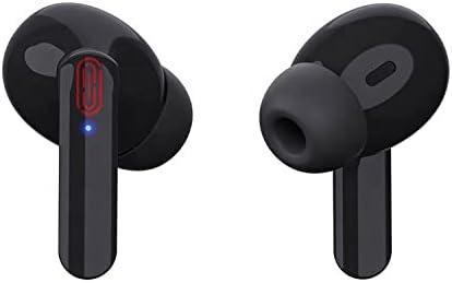 Wireless Earbuds Bluetooth 5.0 Wireless Headphones with Microphone Bluetooth Ear pods Stereo Calls Extra Bass Touch Control Earphones Air Buds for Android/Samsung/iPhone in-Ear Earbuds. (Black)