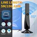 TV Antenna, Amplified HD Digital TV Antenna,for Long Range Reception,All Smart HD Digital Antennas with Amplifier Signal Booster for Local Channels Supports 4K 1080P,with High Performance Coax Cable
