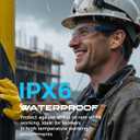 MIPEACE Bluetooth Earplug Headphones, Neckband Wireless Earbuds earplugs-29db Noise Reduction isolating in-Ear earplug Earphones and Controls,IPX6 sweatproof,20+Hour Battery(Blue)