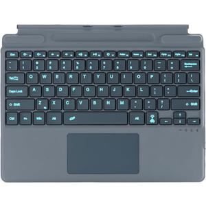 Keyboard for Microsoft Surface Pro Copilot+ (11th Edition) / Pro 11 / Pro 10/9 / 8 / X, 13 inch, Detachable Type Cover with Touchpad, 7-Color Backlit & Pen Holder (Gray)