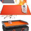 Kitchen perfection 22" Premium Silicone Griddle Cover Mat for Blackstone Griddle 22 Inch - Hermetic Protection from Rust & Debris All Year, Fits All Blackstone 22 Inch Models - Food Grade Silicone (Orange)