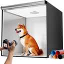 Photo Studio Light Box for Photography: Takerers 32x32 Inch 210 LED Large Lightbox for Product with 3 Stepless Dimming Light Panel, Professional Background Shooting Tent with 5 Color Backdrops