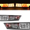 HECASA Fog Lights Compatible with 2007-2013 Cadillac Escalade ESV EXT & 2014 Escalade ESV Replacement for GM2592163 GM2593163 Bumper Lamps Halogen Clear Lens Driver & Passenger Side (LH & RH)