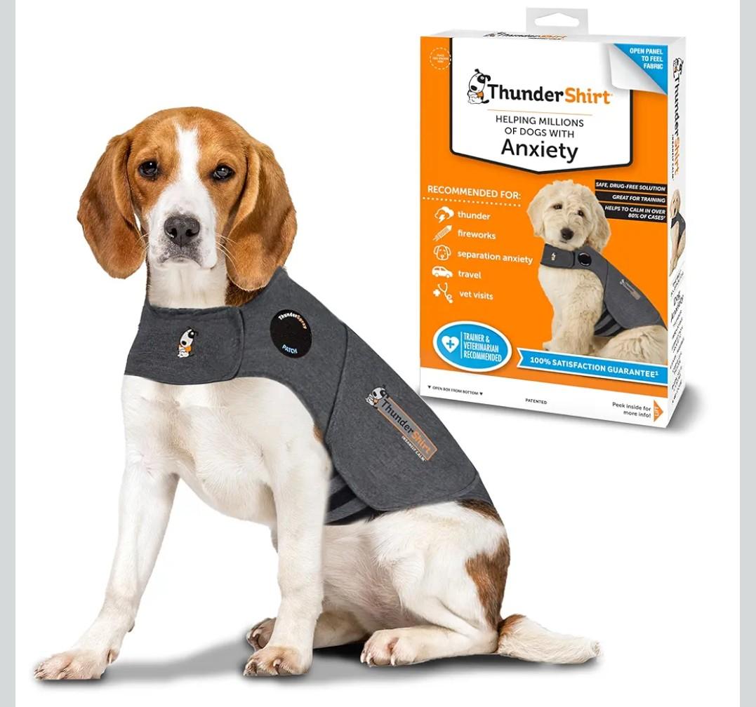 ThunderShirt for Dogs, Medium, Heather Gray Classic - Dog Anxiety Relief Calming Vest Medium