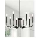 Chandeliers for Dining Room 8Light Modern Farmhouse Chandelier over Dining Table Matte Black Chandelier Dining Room Light Fixture Iron Hanging Light Foyer Chandelier Living Room Bedroom Entryway