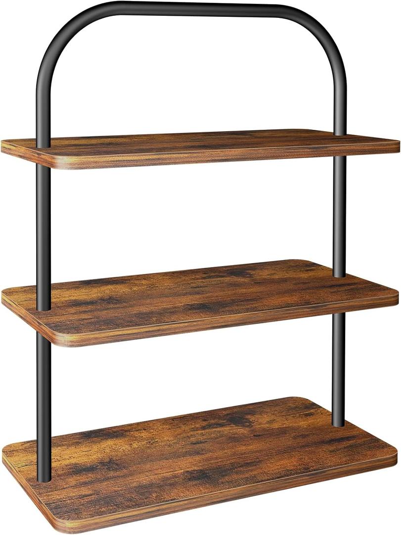 Cupcake Stand, 3 Tier Wood Cupcake Stand for 50 Cupcakes Large Dessert Stand Cupcake Display Stand Cupcake Tower for Farmhouse Decor, Party Serving Tray, Vendor Dessert Table Display Set (Brown)