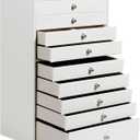 GUKA Large Jewelry Box, Jewelry Case with 10 Drawers for Big and Small Jewelry, Jewelry Storage Organizer for Watch Earrings Necklace Rings Bracelets, Birthday Wedding Gifts, White