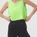 sissycos Women's Workout Racerback Tank Tops Loose Fit Sleeveless Athletic Shirts (Green, XL)