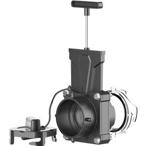 DUMPMAN RV Sewer Gate Valve, Shut Off Valve with Leak-proof Cap, Twist-on Sewer Hose Valve, Fit for 3" Drain Pipe