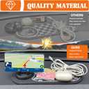 Multifunctional Car Anti-Slip Mat with 360 Rotating Phone Holder 3 in 1 Anti Slip Mat for Car, Dashboard Mat Anti Slip Pad for Car Dashboard Organizer for Sunglasses, Keys