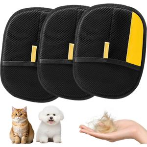 2026 Pet Hair Removal Glove for Cats & Dogs,3pcs Electrostatic Pet Hair Remover,Efficient Grooming Gloves for Pet Hair,Reusable Cat & Dog Hair Remover for Furniture,Couch,Curtain,Carpet