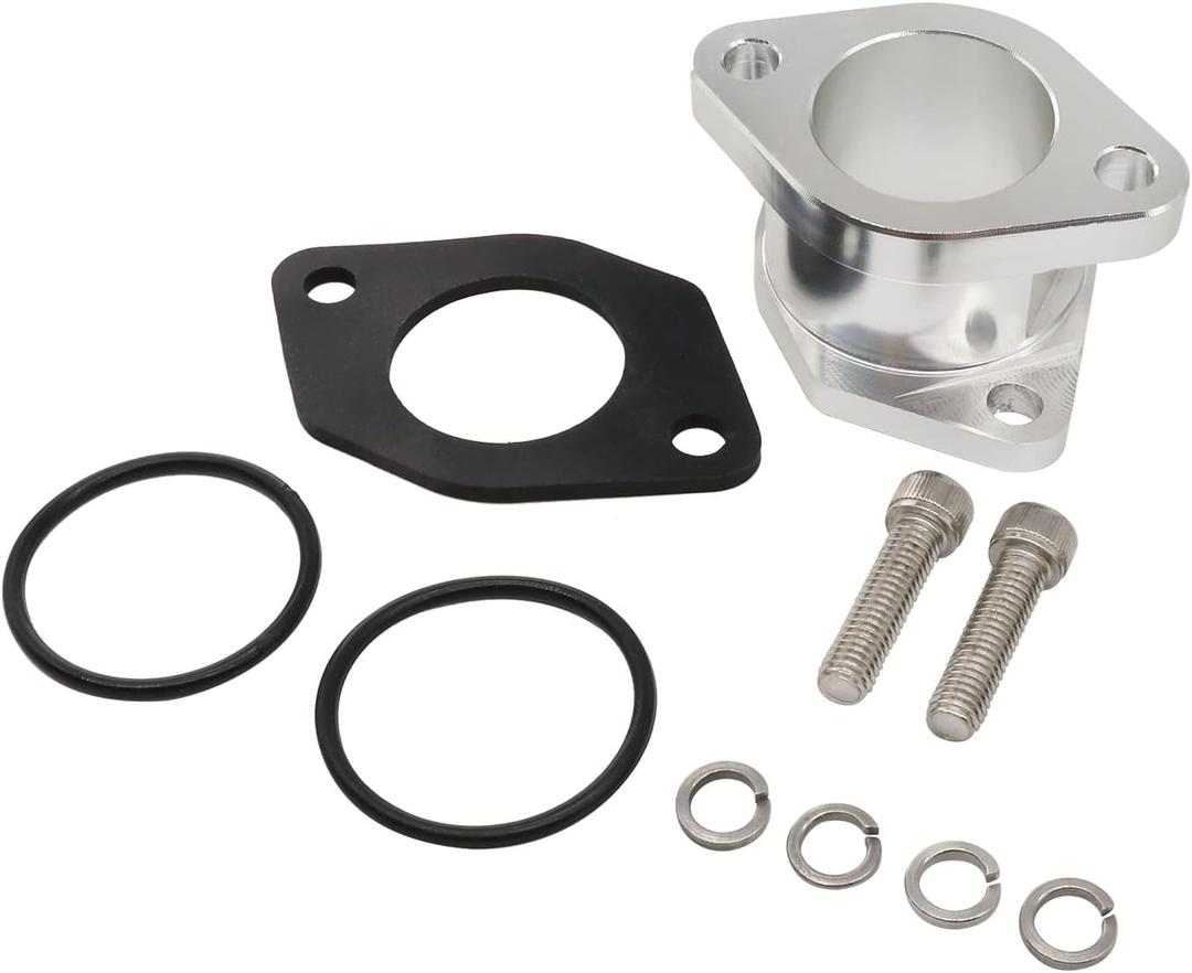 IM3-MA1 CNC Aluminum Carburetor Intake Manifold Boot for Yamaha for Warrior 350 YFM350X 1987-2004, for Wolverine 350 YFM350FX 1995 ATV, Replacement for 1UY-13586-01-00, 1UY-13586-02-00