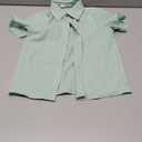 Arshiner Boys Casual Short Sleeve Button Down Shirt Fashion Textured Summer Beach Shirt  (6, Ice Green)