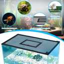 Fish Tank Lid Magnetic Aquarium Net Cover with Feeding Window 5-50 Gallon Aquarium Lid Anti-Jumping Net for Fish 11.8 FT DIY Magnetic Aquarium Cover (Black)