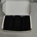 FGZ Womens Thin Cotton Socks, Casual Soft Cotton Socks Women Above Ankle Crew Socks 5 Pairs (5-9, Black)