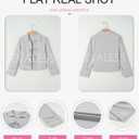 EVALESS Womens Blouses Cute Long Sleeve Bow Tie Front Shirts Going Out Tops Spring Summer Outfits Trendy 2025 (Gray, L)