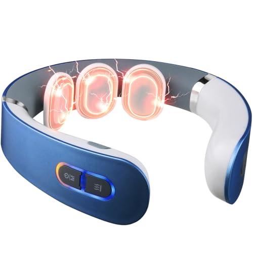 Auxoliev Neck Massager with Heat, 9 Modes and 50 Intensity, Cervical Massage with Adjustable Timers