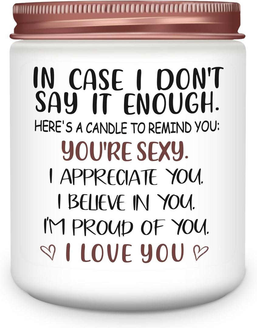 NANOOER Valentines Day Gifts for Her, Anniversary Wedding Birthday Romantic Valentines Gifts for Girlfriend, Wife, Women, Unique Valentine Girlfriend Gift, Soy Wax Lavender Scented Candle