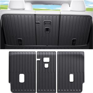 2nd Row Seatback Protector Compatible with Tesla Model Y Juniper 2025-2026 5 Seat Back Seat Cover Mat All Weather Cargo Liner Accessories | Custom Fit Trunk Protection (2PCS Backrest Protector)