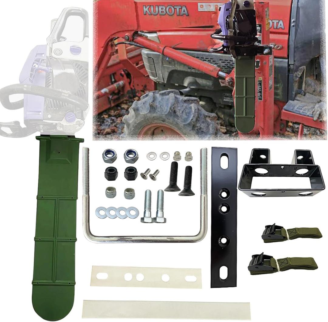 20'' Universal Chainsaw Carrier Kit for Tractors,ATV UTV Trucks,Fixed Mount Holder Compatible with All Chainsaw Brands(TPU Material Never Breaks)