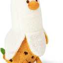 PEACH CAT Cookies Banana Duck Plush Pillow with Chocolate Chip Body Plushies Toy Cute Dessert Stuffed Animals Gifts for Kids Khaki 19.7"