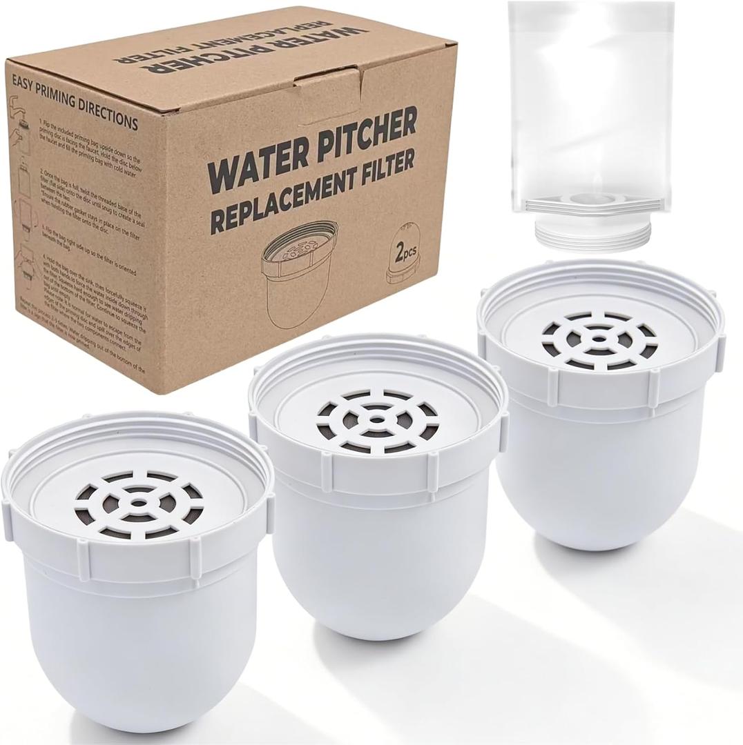 2026 NEW Premium Replacement Filter for Clearly Filtered Water Pitcher (3-Pack+1 pre-rinse bag), 100-Gallon Long-Life for Lead, Fluoride & PFAS, BPA-Free, Food-Grade, Retains Minerals