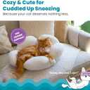 Catstages Purrfect Petals Flower Cat Bed with Plush Support and Raised Sides, White, 21 in - Secure, Soft, Comfortable Bed for Cats and Kittens