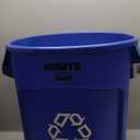 Rubbermaid Commercial Products BRUTE Heavy-Duty Round Trash/Garbage Can, 20-Gallon, Blue, Outdoor Waste Container for Landscapers/Construction/Restaurants/Back of House/Offices/Warehouses (Recycle)