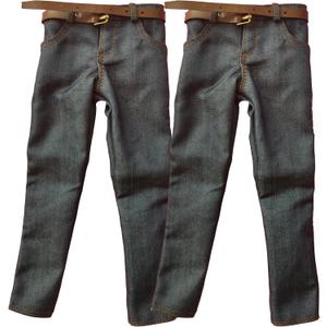 SSbeauty M 2X 1/6 Custom Scale Blue Jeans Pants for 12" Male Action Figure Doll Clothes Toy (2X Blue)