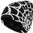 Jeyiour Y2k Beanie Spider Web Pattern Beanie Gothic Acrylic Knitted Hat Casual Streetwear Outdoor for Men Women (Classic Color)