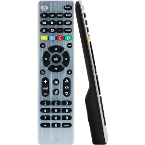 GE Universal Remote Control for Samsung, Vizio, LG, Sony, Sharp, Roku, Apple TV, TCL, Panasonic, Smart TVs, Streaming Players, Blu-ray, DVD, 4-Device, Silver, 33709 2 Pack