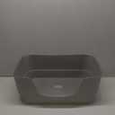 Extra Large Cat Litter Box with Clear Jelly Color,High Sided Litter Box for Big Cats,XL Cat Litter Box for Multiple Cats,Jumbo Cat Litter Box,Giant Kitty Litter Box,Anti-Splashing,Easy to Clean (Grey)