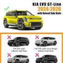 KINGGERI 300lbs Lockable Roof Rack Cross Bars Compatible with Kia EV9 2024-2026 GT-Line (Not for Wind & Land) with Raised Side Rails, Heavy Duty Aluminum Roof Rails Crossbars Luggage Accessories