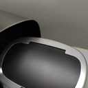 iTouchless 13 Gallon Automatic Sensor Trash Can with AbsorbX Odor Filter, Stainless Steel Kitchen Garbage Bin, Fingerprint-Proof, Hands-Free Operation, Oval (Light Silver, Black)