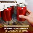 2 x Soda Can Organizer and Dispenser for Refrigerator/Pantry, Hanging Fridge Can Organizer  Adjustable Under-Shelf Soda Dispenser for Refrigerator, Holds 8 Cans, Space-Saving BPA-Free, Easy Installation