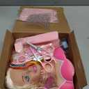 KUBUSFLY 44Pcs Hair Styling Doll Head Toys for Girls, Kids Makeup Hair Salon Pretend Play Styling Kit with Hairdryer, Straightener, Beauty Hair Toy Christmas Birthday Gift for Toddler Girls 3 4 5 6+, 7.5In X 7.3In