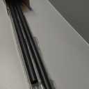 Refrze Room Divider Tension Curtain Rod, 83-122 Inch Tension Shower Curtain Rods, Curtain Rods No Drilling for Window,Adjustable Bathroom Stall Tension Pole-Black