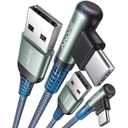 AINOPE Car Carplay Cable for iPhone 17 16 15 Charger Cord, 3.1A USB to USB C Cable 2-Pack 3.3FT for iPhone 16 Car Charger, Type C Charger Fast Charging for Galaxy S10 S9 S8 Plus, Note 10 9 8, LG V50 (Grey)