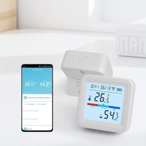 Smart WiFi Thermometer and Hygrometer  Temperature & Humidity Sensor with App Alerts, Data Logger, Backlit Display  Remote Temperature Monitor for Home, Greenhouse