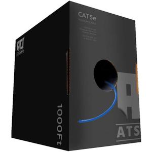 CAT5e Plenum (CMP) Cable, 1000FT | 24AWG 4Pair, 350MHz Solid Network Cable Unshielded Twisted Pair (UTP), (Blue)