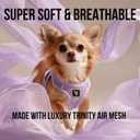 EcoBark Premium Quality Step in Dog Harness - Teacup Dog Harnesses - Perfect Puppy Harness - Luxury Soft Mesh Step in Vest - No Pull Mini Body Halter - Toy Breed Harnesses (XXXS, Lavender)