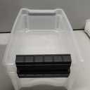 IRIS USA 10-Pack 6 Quart Storage Bins with Lids, Clear