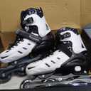 Inline Skates for Kids and Adult, Adjustable Fun Illuminating Skates for Girls, Boys, Women and Men Outdoor and Indoor, Beginners, Size 7/8