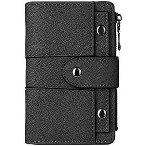 SUVERCH Leather Small Wallet for Women, RFID Blocking Ladies Mini Purse with ID Window