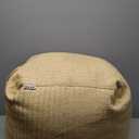 Big Joe Square Ottoman Weatherproof Bean Bag Footrest, Natural Basket Weave, Breathable Weather Resistant Fabric, 2 feet
