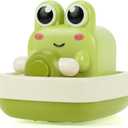 DUCKBOXX XX Wind-up Boating Frog Bath Toy with Spin Propeller, No Battery Mold-Free Anti-Rust Interactive Montessori Toy for Kids