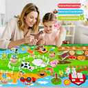 Farm Animals Felt Story Board Set, 3.5Ft 38Pcs Interactive Storytelling Busy Board Toys for 2 Year Old Boy Girl, Animal Farm Barnyard Preschool Learning Activities Toddler Toys for Ages 2-4 Gifts