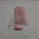 MEETION Wireless Keyboard and Mouse, Full-Sized Cordless Keyboard with Wrist Rest and 3 DPI Adjustable Mouse, Keyboard and Mouse Set with 2.4GHz USB Receiver, for PC/Computer/Laptop/Windows/Mac, Pink